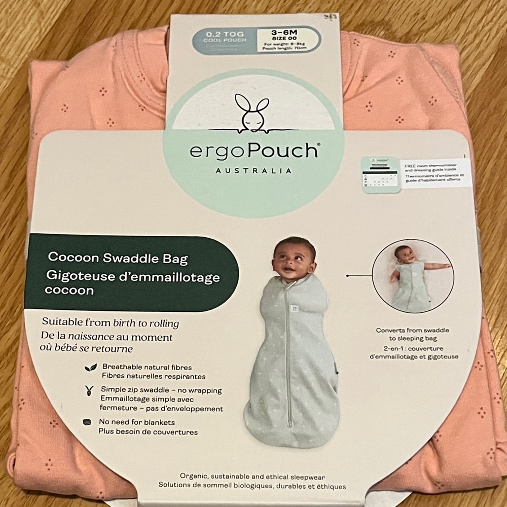 ErgoPouch Cocoon Swaddle Bag in Pink 3-6 Months